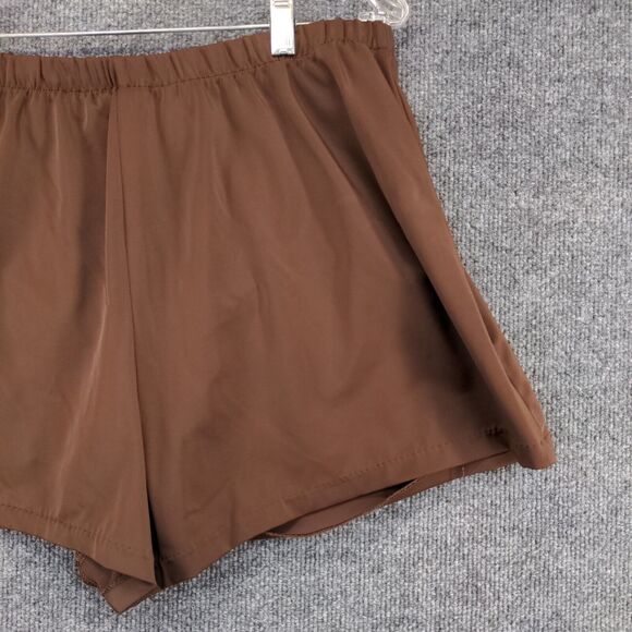 Maxine Womens Shorts Brown Size 16 Pull On Actual 31x2 Elastic Waist - Picture 9 of 13